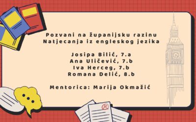 Pozvani na županijsku razinu Natjecanja iz engleskog jezika