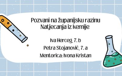 Pozvani na županijsku razinu Natjecanja iz kemije 