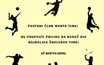 Postani i ti dio našeg Školskog sportskog kluba Monta!
