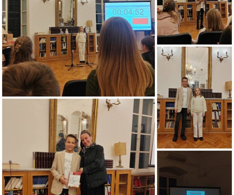 Županijsko natjecanje u čitanju naglas: Borna Bračić predstavlja našu školu na državnoj razini