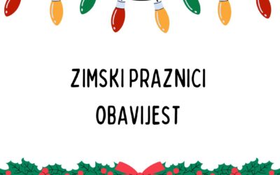 Zimski praznici – obavijest za učenike i roditelje