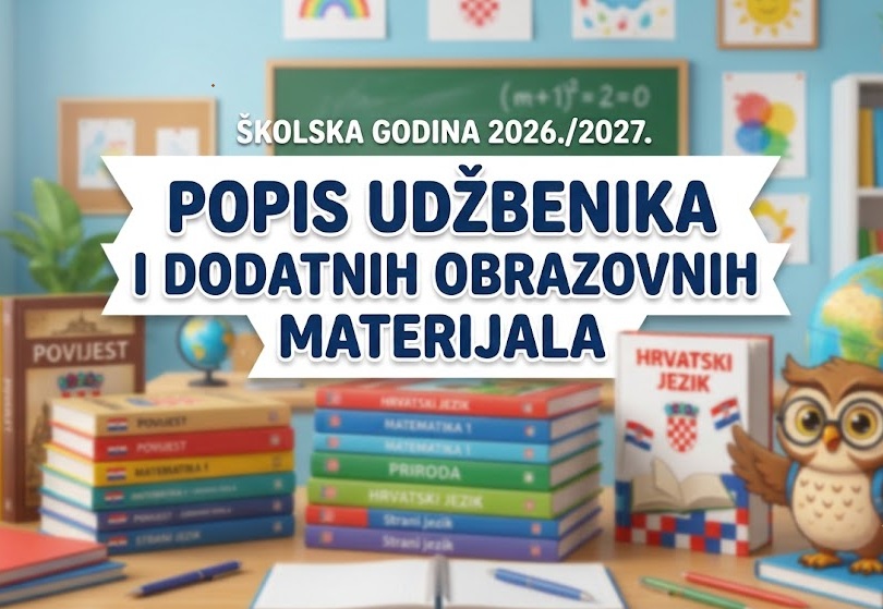 Popis udžbenika i dodatnih obrazovnih materijala